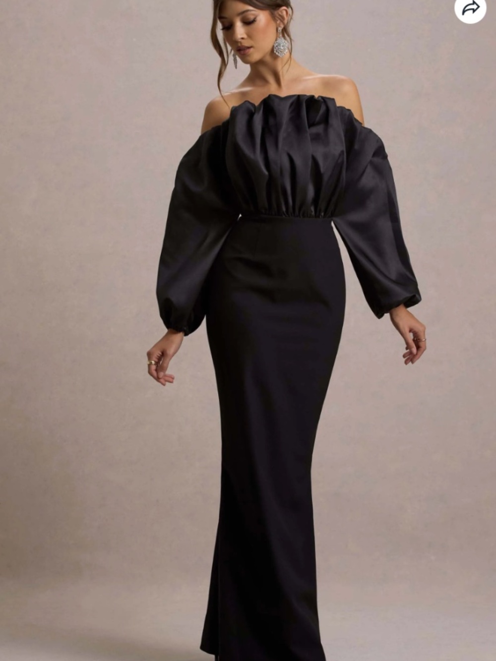 CLUB L LONDON - Cyrene | Black Ruffled Maxi Dress